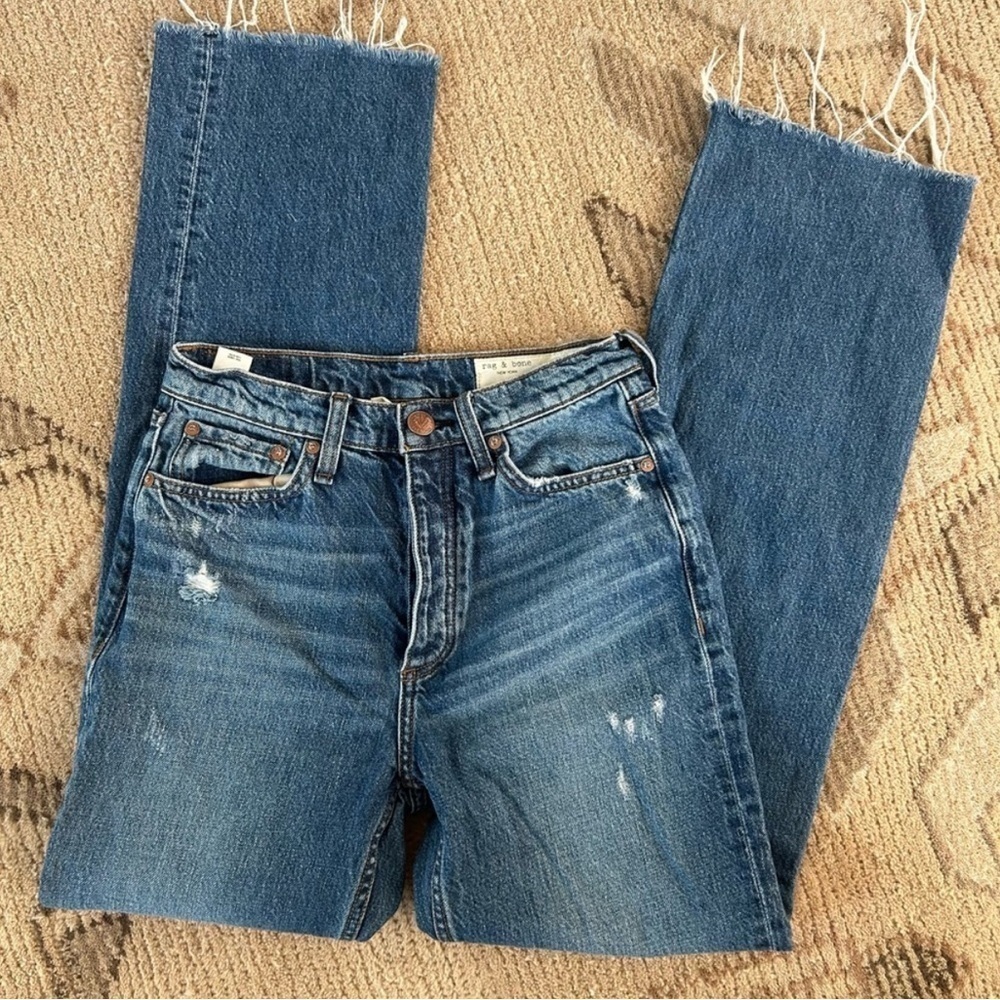Rag & Bone Alex High Rise Straight Leg Jeans Size 25 - Picture 7 of 10